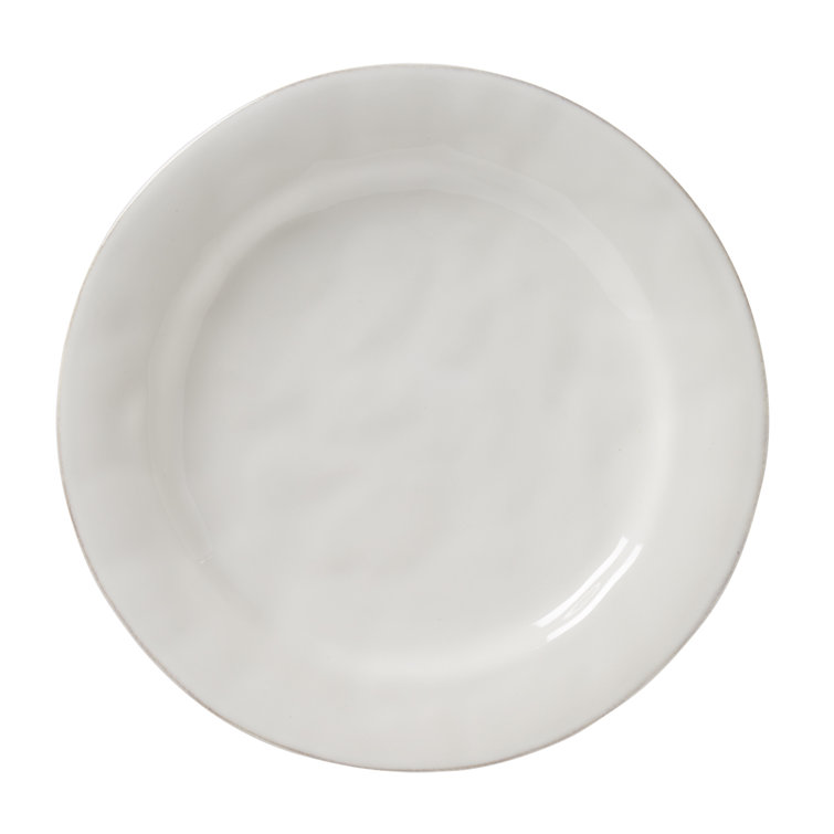 Portuguese Inspired Whitewash 11" Ceramic Dinner Plate