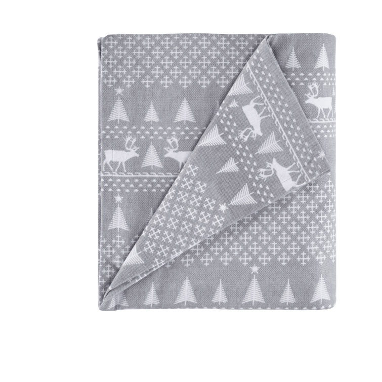 Queen Blue Plaid Cotton Flannel Sheet Set