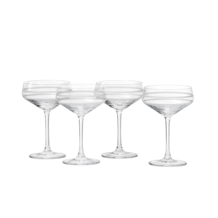Crystal Clear 8.8 oz Coupe Cocktail Glass Set of 4