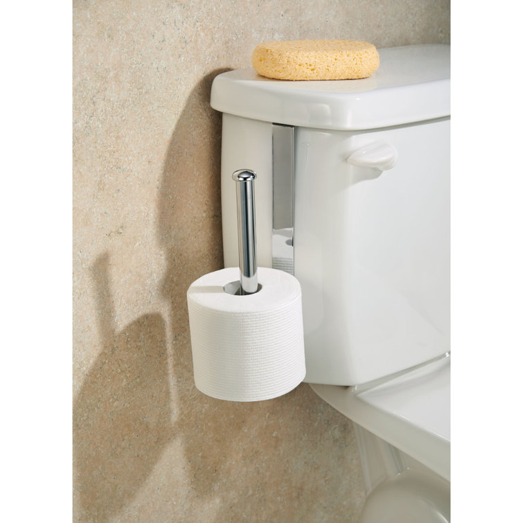 Chrome Over-the-Tank Toilet Paper Holder and Reserve