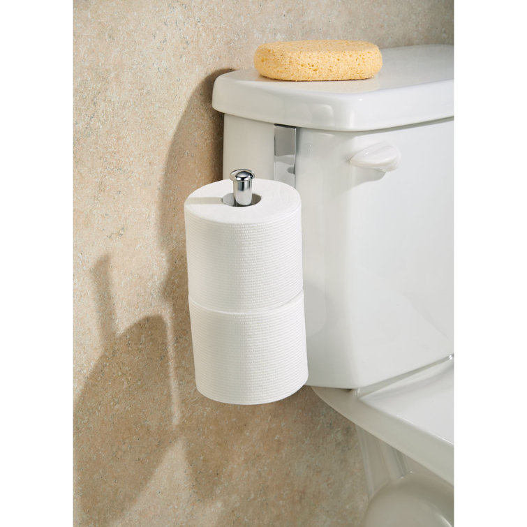 Chrome Over-the-Tank Toilet Paper Holder and Reserve