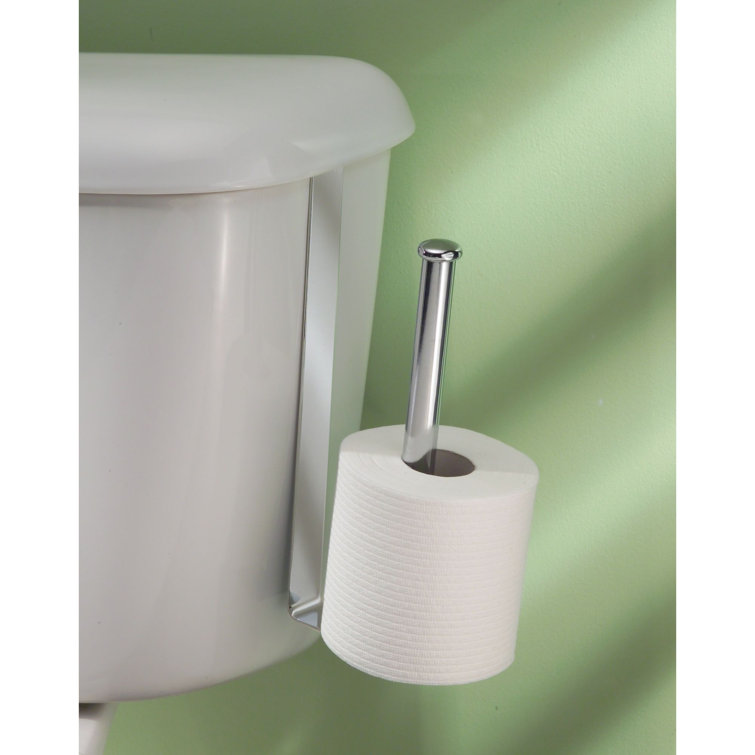 Chrome Over-the-Tank Toilet Paper Holder and Reserve