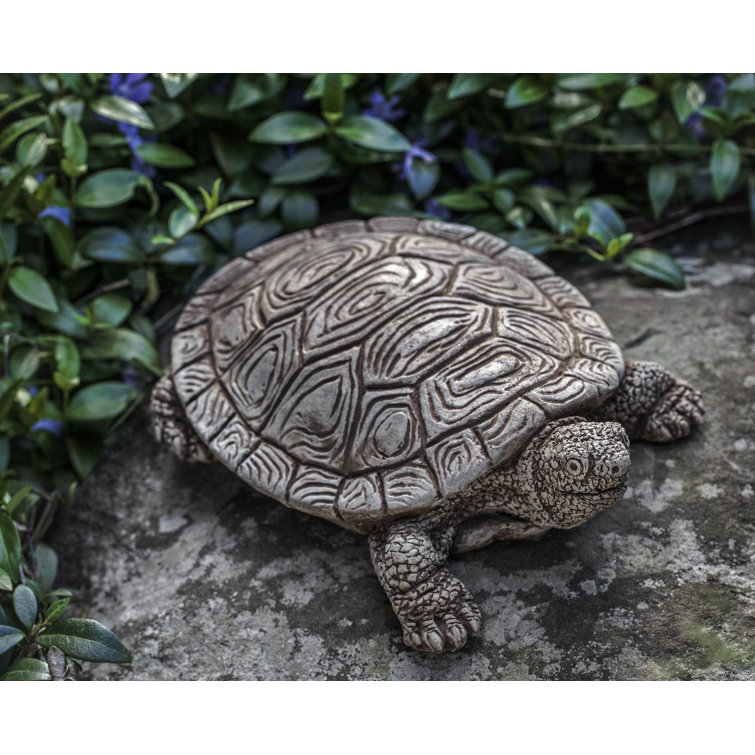 Shelby Brown Stone Cast Turtle Garden Statue