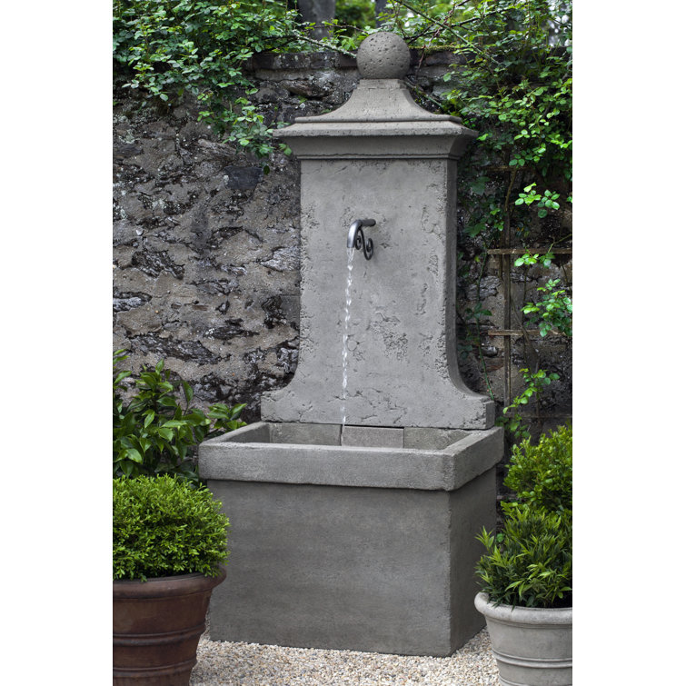 Vence Alpine Stone Cast Concrete Wall Fountain