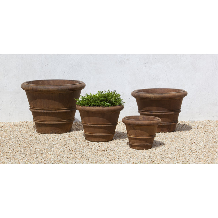Large Copper Bronze Concrete Outdoor Planter