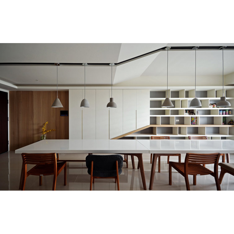 White Concrete 1-Light Pendant Lamp