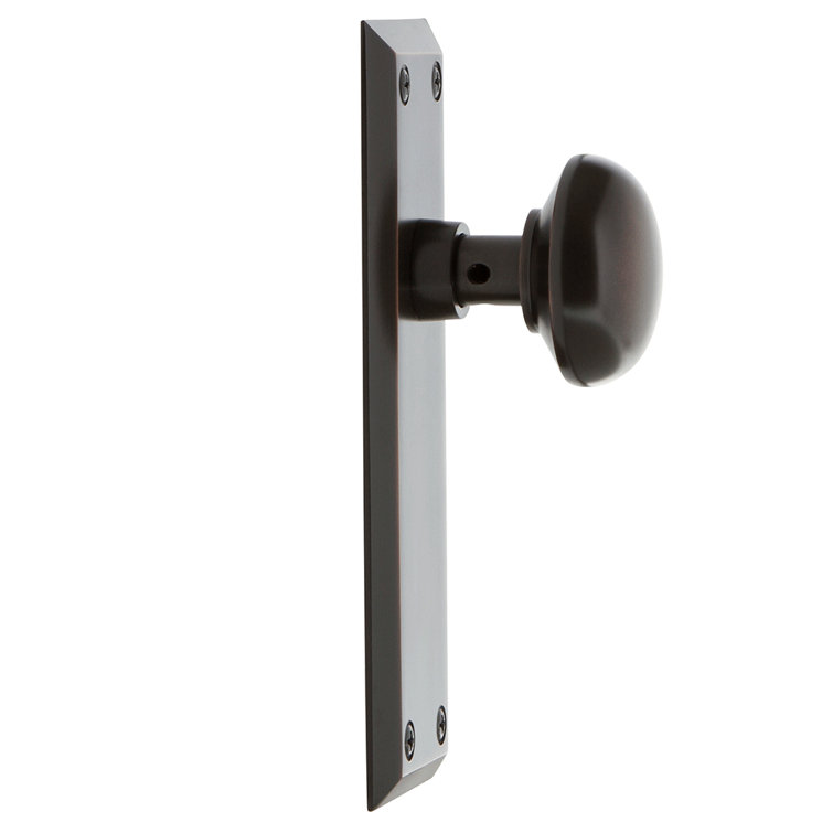 Timeless Bronze New York Plate with Round Door Knob