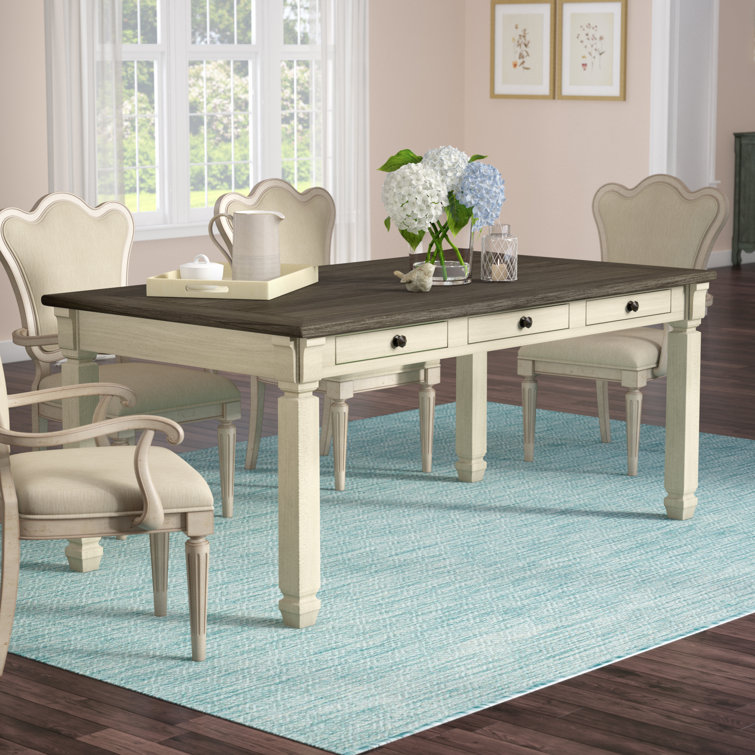 Bolanburg 72'' Rustic Brown and White Farmhouse Dining Table