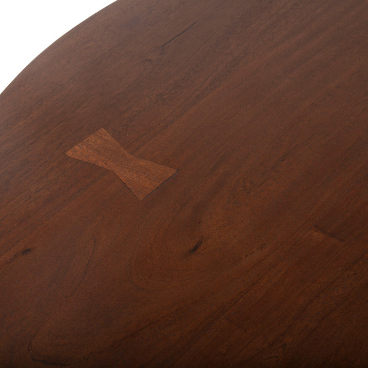 48" Brown Reclaimed Wood Round Extendable Dining Table