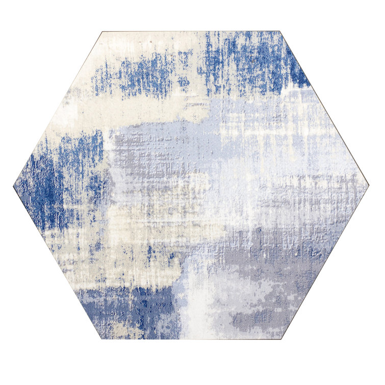 Modern Farmhouse Blue Matte Hexagonal Wall Tile