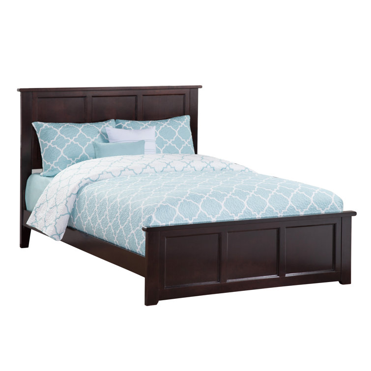 Madison Espresso Full Wood Platform Bed with Headboard