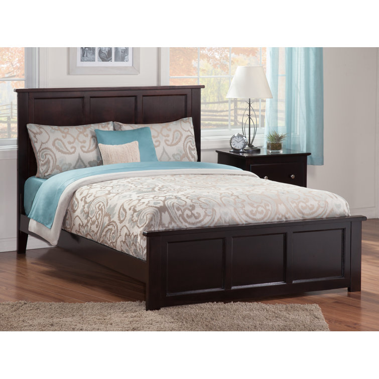 Madison Espresso Queen Wood Platform Bed with Headboard