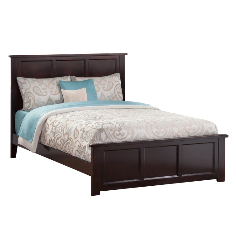 Madison Espresso Queen Wood Platform Bed with Headboard