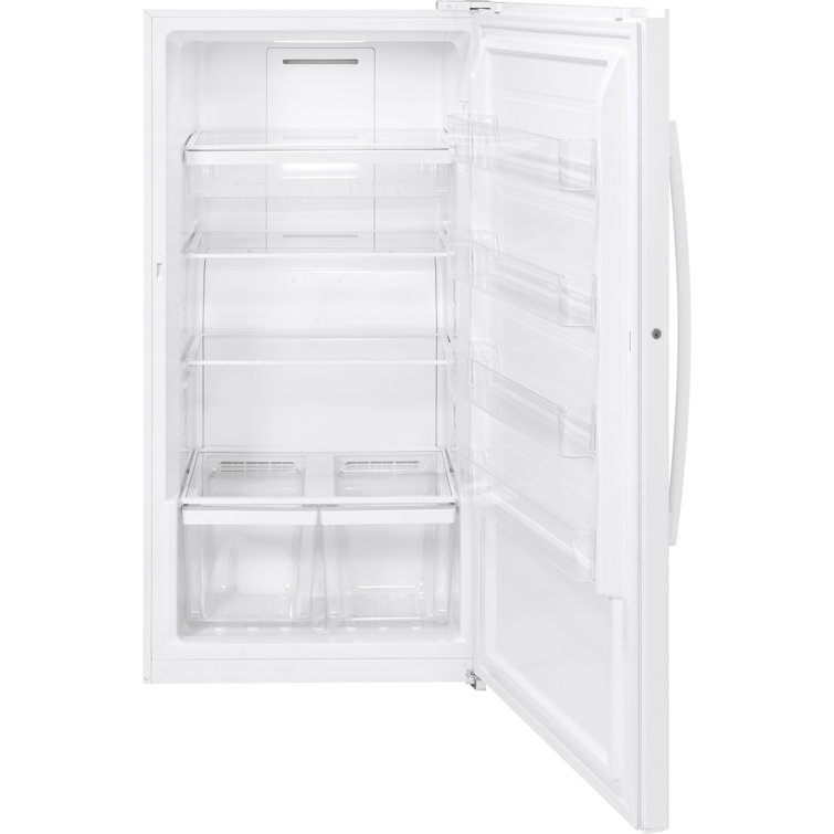 White Frost-Free Upright Freezer with Electronic Controls