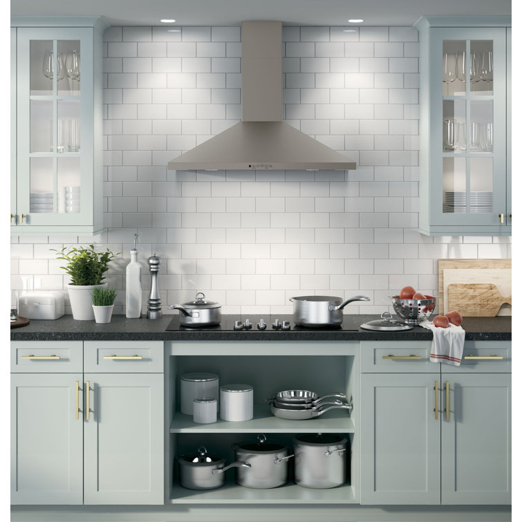 30" Slate Convertible Wall Mount Range Hood with Night Light