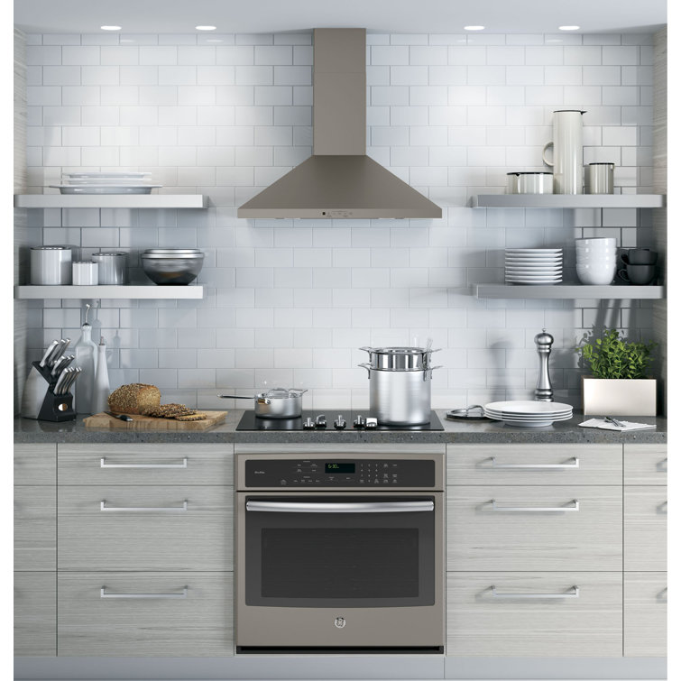 30" Slate Convertible Wall Mount Range Hood with Night Light