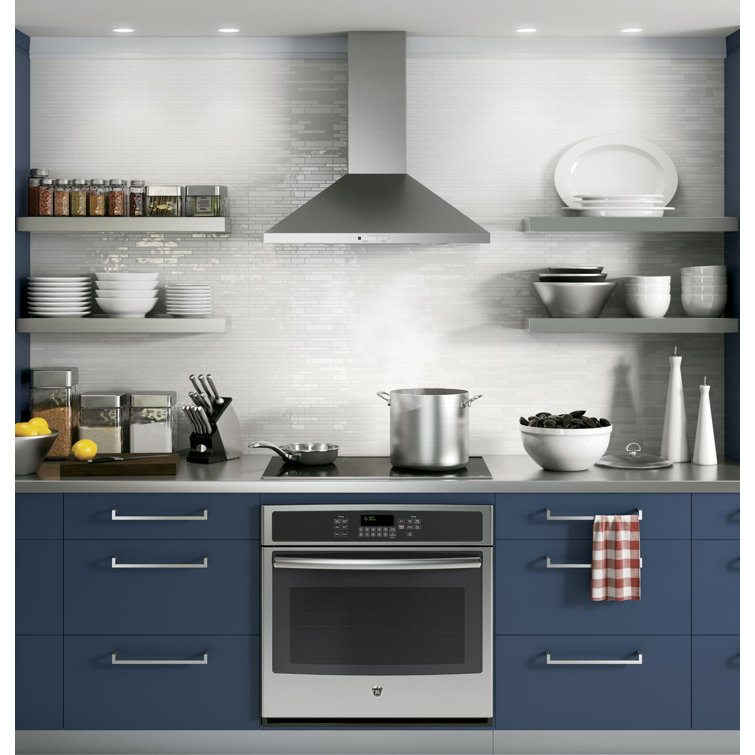 30" Stainless Steel Convertible Wall Mount Range Hood with Charcoal Filter