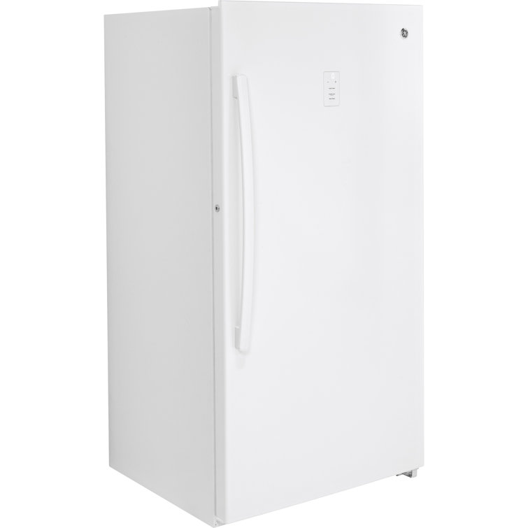 White Frost-Free Upright Freezer with Electronic Controls