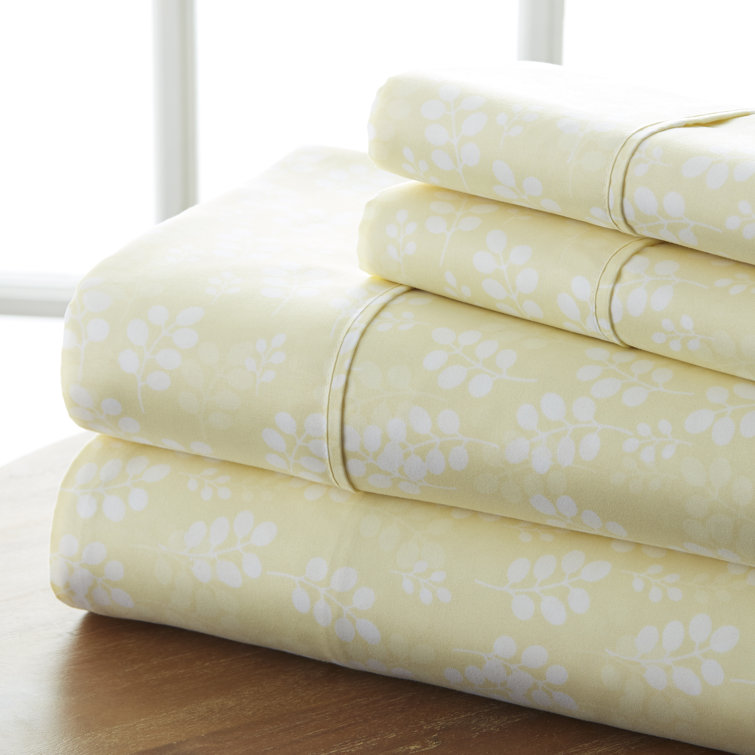 Ivory Twin Cotton Polyester Microfiber Kids Sheet Set
