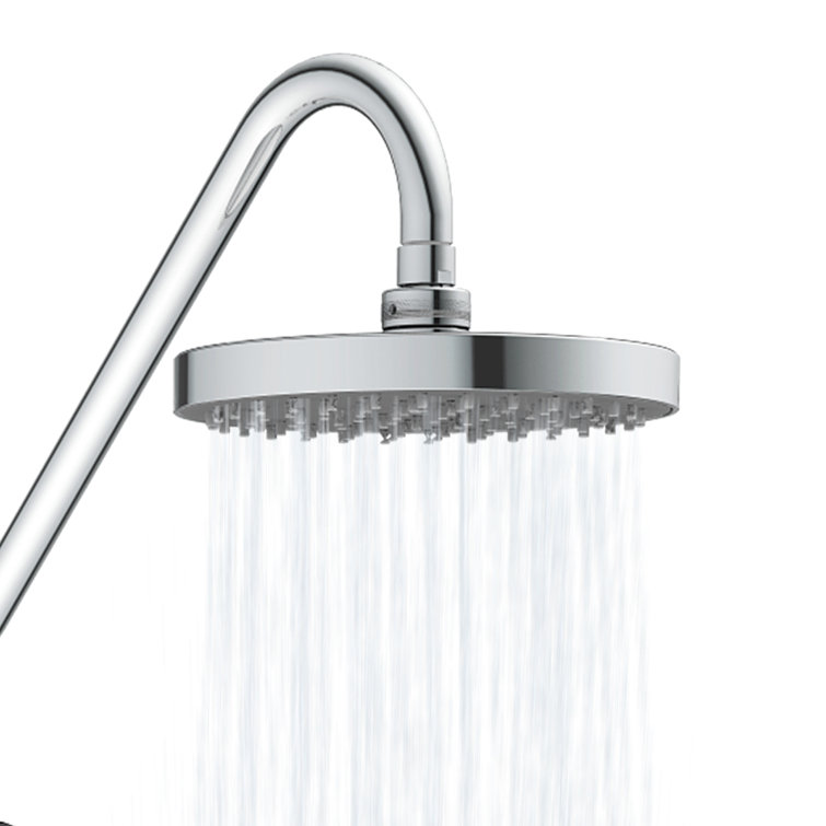 Chrome Adjustable Height Rain Shower System with Handheld