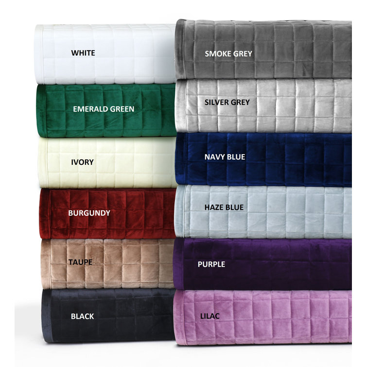 Emerald Green Velvet King Quilt Set with Shams