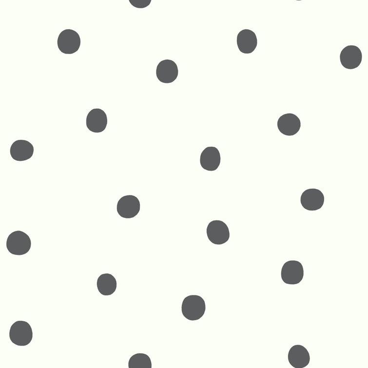 Black and White Polka Dot Peel & Stick Vinyl Wallpaper Roll