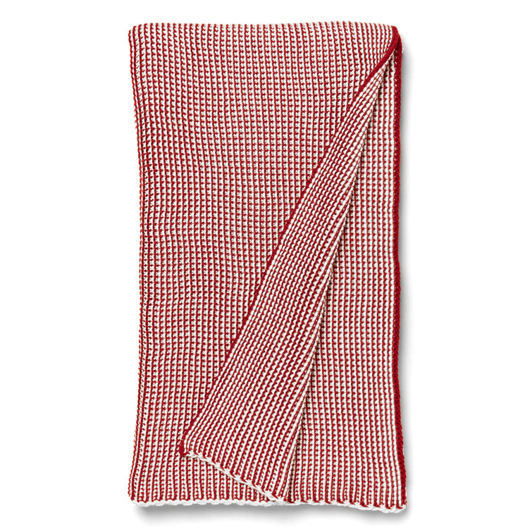 Garnet Knitted Cotton Throw Blanket