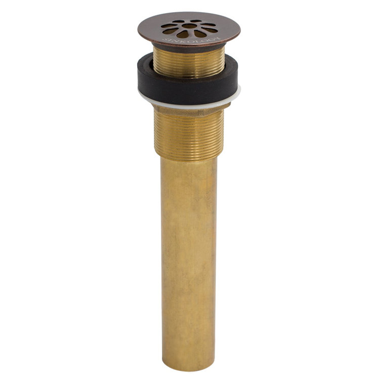 Aged Copper Brass Grid Sink Drain without Overflow