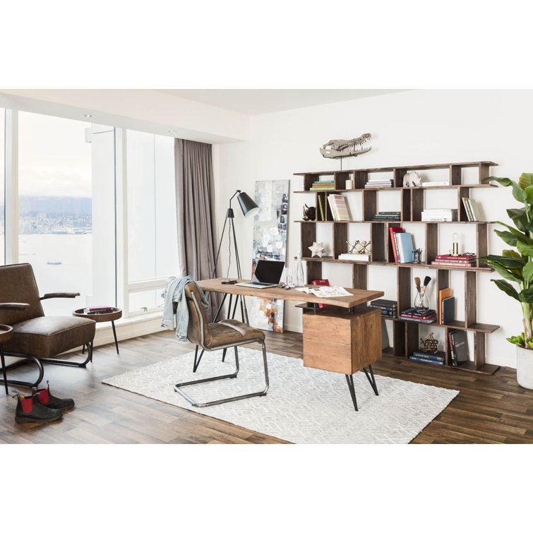 Transitional Black Genuine Leather Upholstered Side Chair