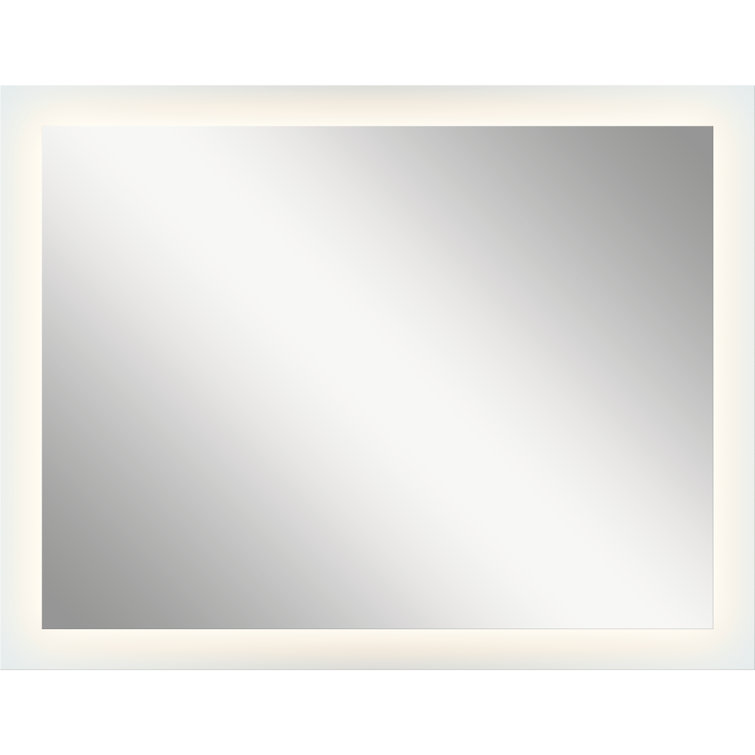 Elan Frosted Glass Rectangular LED Bathroom Vanity Mirror