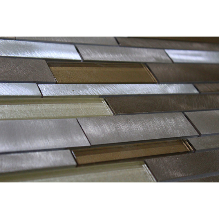Twilight Multicolor Glass and Aluminum Mosaic Wall Tile