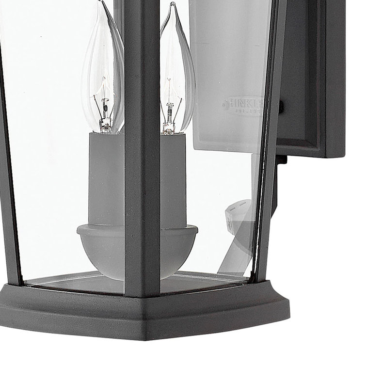 Bromley Museum Black Dual-Light Outdoor Wall Sconce in Bronze