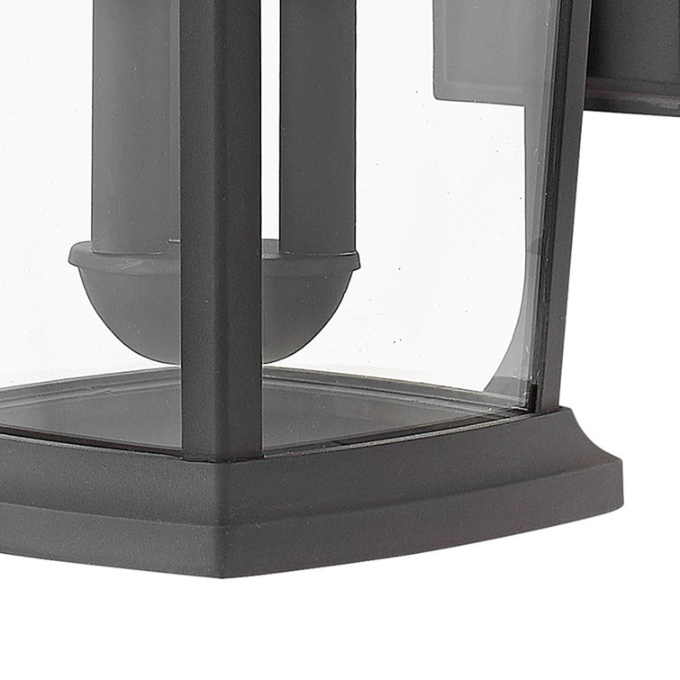 Bromley Museum Black 3-Light Outdoor Wall Lantern with Clear Glass