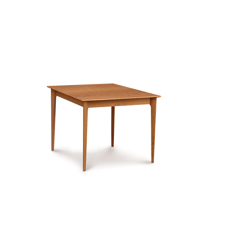 Rustic Natural Cherry Wood Extendable Square Dining Table