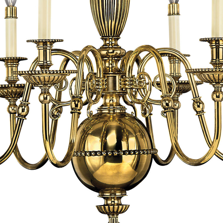 Cambridge Classic New England 6-Light Brass Beaded Chandelier