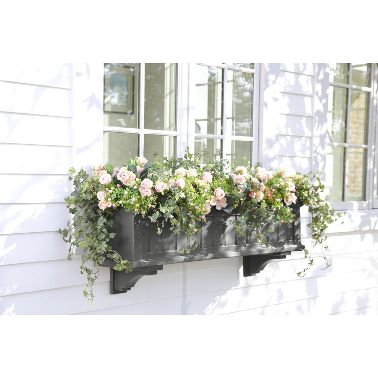Cape Cod Black Polyethylene 36-Inch Self-Watering Outdoor Window Box