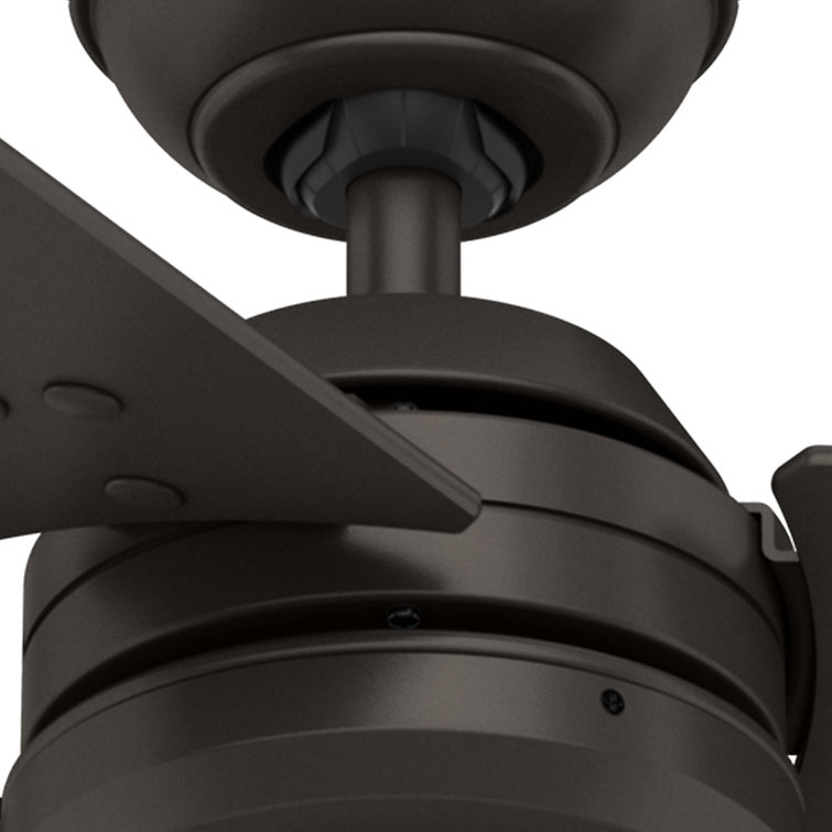 Matte Black 52" Outdoor Ceiling Fan with Reversible Blades