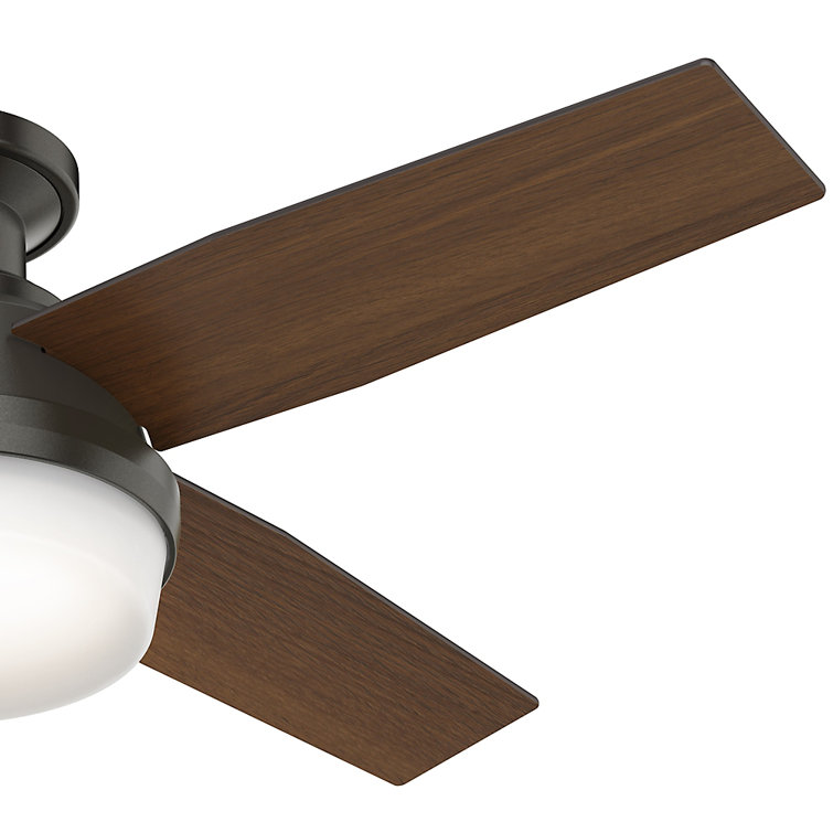 Noble Bronze 44" Dempsey Low Profile Ceiling Fan with LED Light and Remote