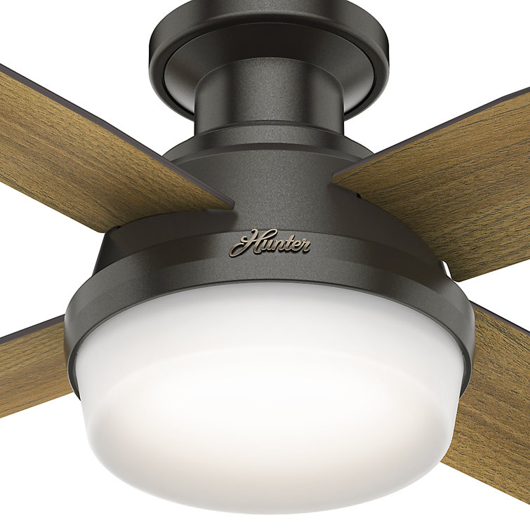 Noble Bronze 44" Dempsey Low Profile Ceiling Fan with LED Light and Remote