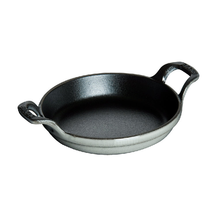 Graphite Grey 7.5-inch Cast Iron Round Gratin Baking Dish