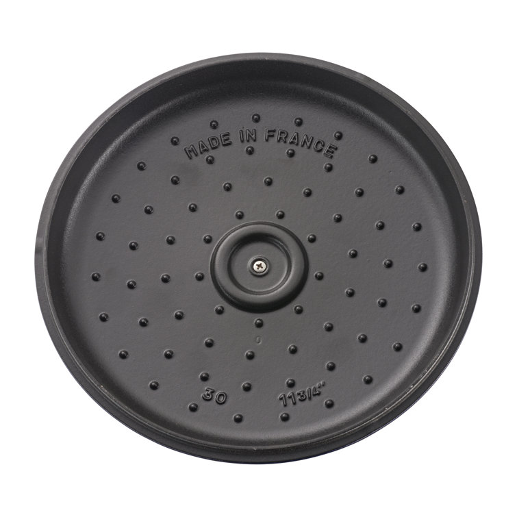 Dark Blue 3.5-qt Cast Iron Covered Braiser with Handles