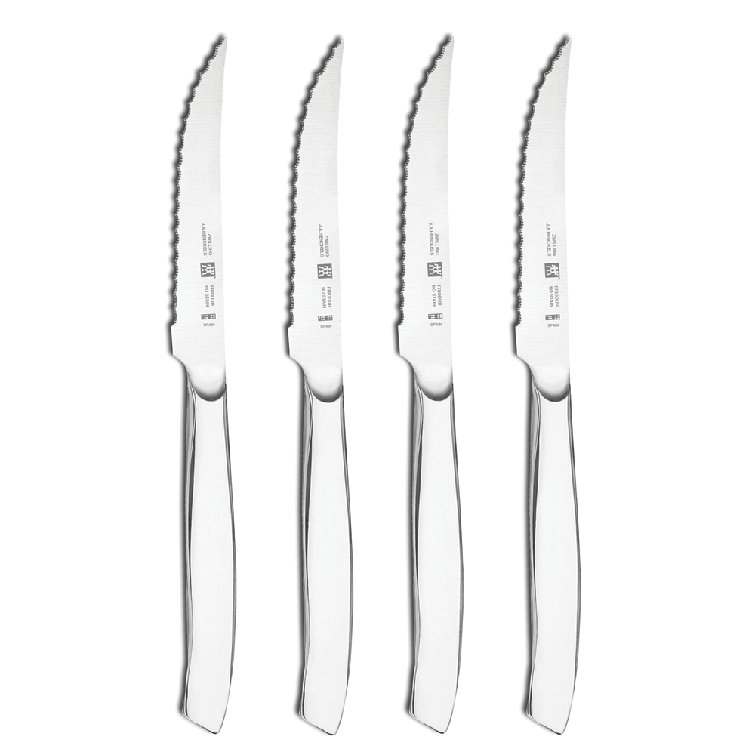 Zwilling 4-Piece Stainless Steel Serrated Steak Knife Set