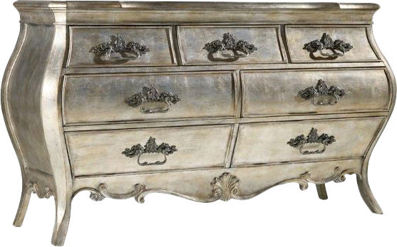 Bardot Silver Leaf Bombay-Inspired 7-Drawer Dresser with Cedar Lining