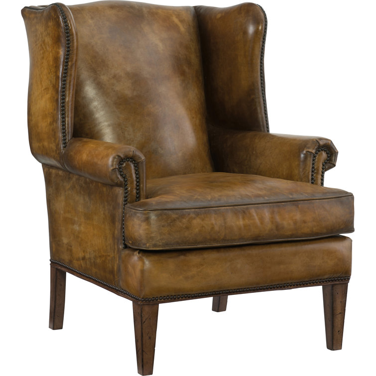 Blakeley Caramel Leather Traditional Club Chair