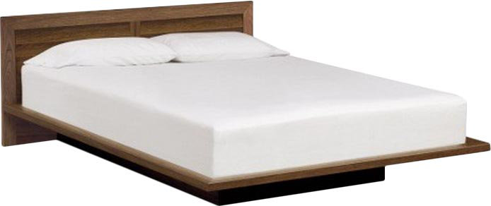 Moduluxe Walnut California King Bed with Single Drawer Storage