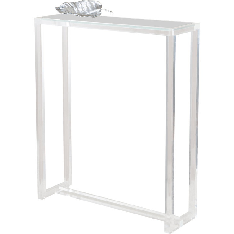 Ava Classic Clear Glass 30'' Petite Console Table