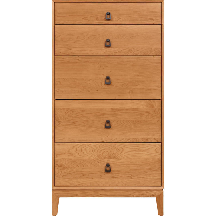 Mansfield Natural Cherry 5-Drawer Dresser with Soft Close