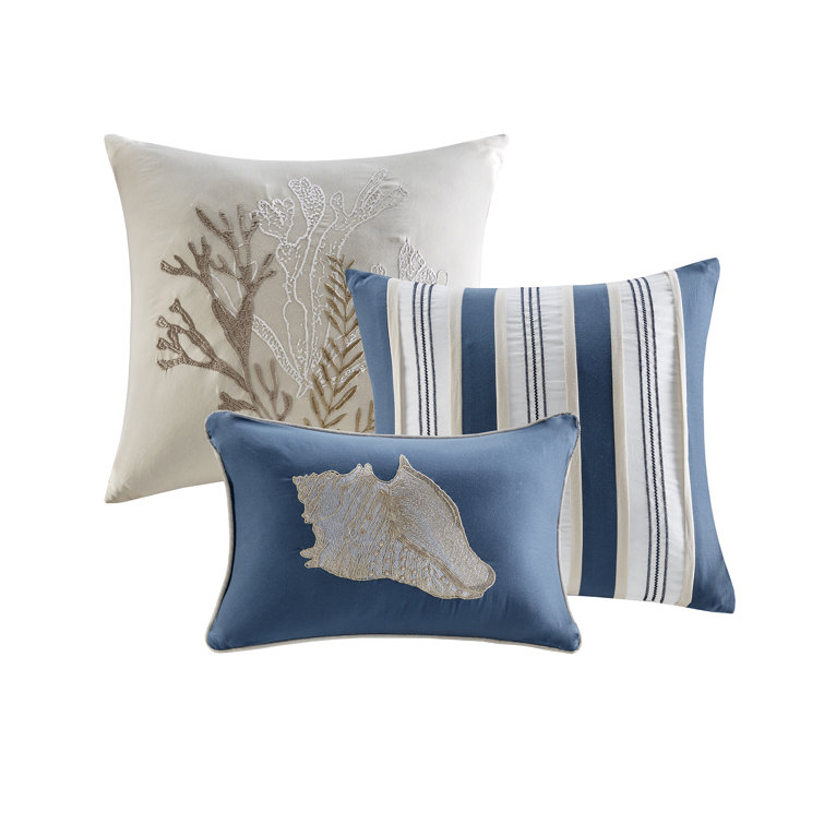 Cape Cod Blue Cotton Sateen King Comforter Set