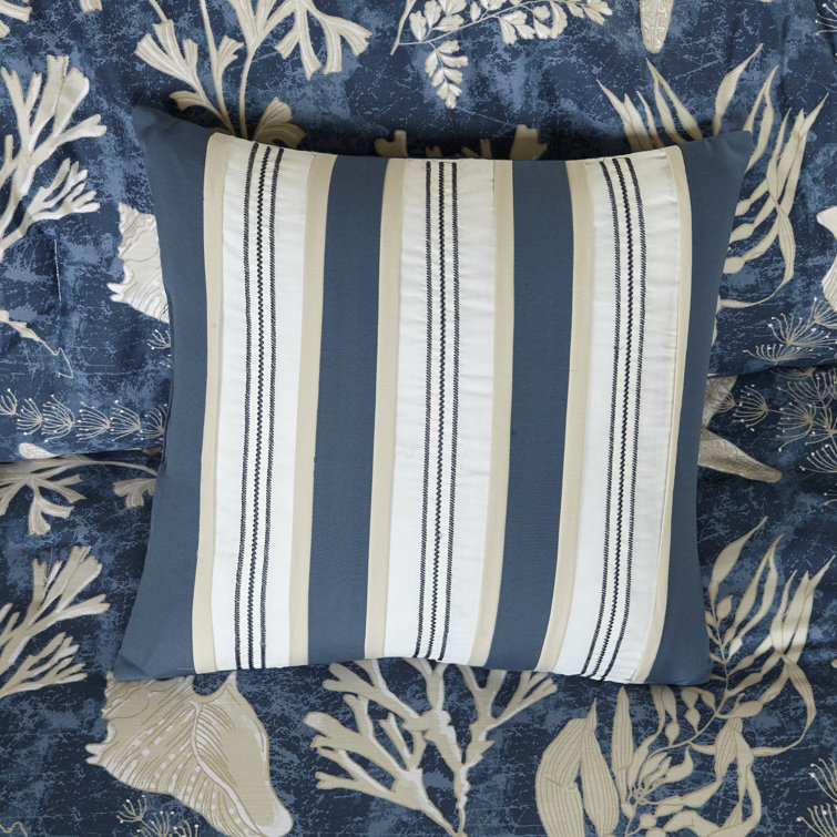 Cape Cod Blue Cotton Sateen King Comforter Set