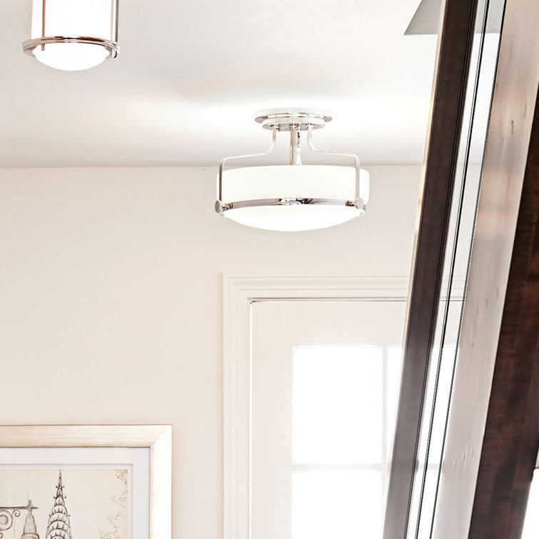 Transitional 3-Light Chrome Globe Chandelier with Etched Opal Shade